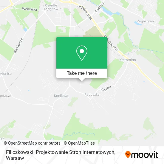 Карта Filiczkowski. Projektowanie Stron Internetowych