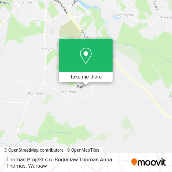 Карта Thomas Projekt s.c. Bogusław Thomas Anna Thomas