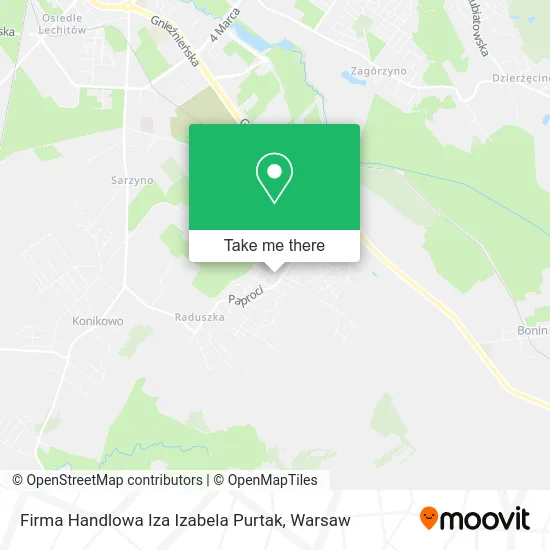 Карта Firma Handlowa Iza Izabela Purtak