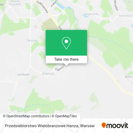 Карта Przedsiebiorstwo Wielobranzowe Hanza