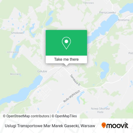 Карта Uslugi Transportowe Mar Marek Gasecki