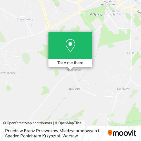 Przeds w Branz Przewozow Miedzynarodowych i Spedyc Ponichtera Krzysztof map