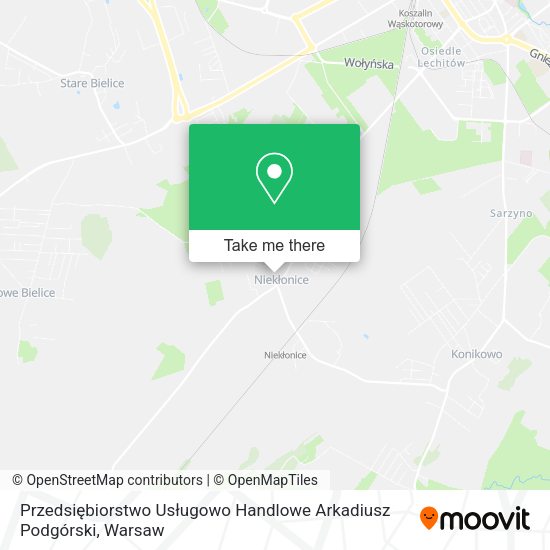 Przedsiębiorstwo Usługowo Handlowe Arkadiusz Podgórski map