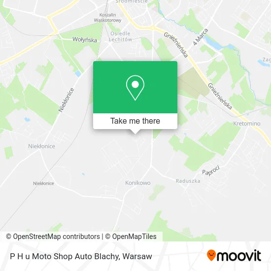 Карта P H u Moto Shop Auto Blachy