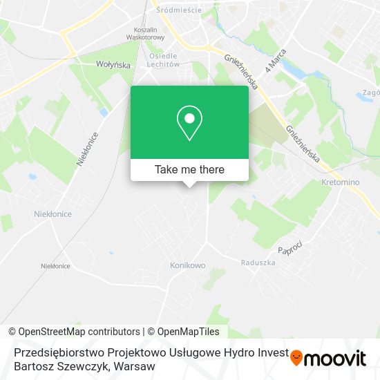 Przedsiębiorstwo Projektowo Usługowe Hydro Invest Bartosz Szewczyk map