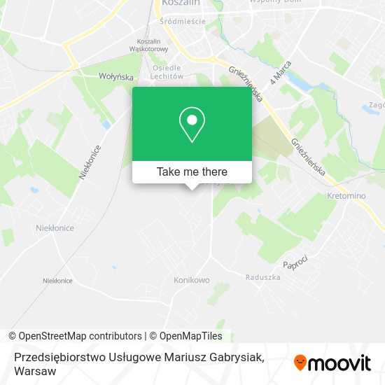 Przedsiębiorstwo Usługowe Mariusz Gabrysiak map