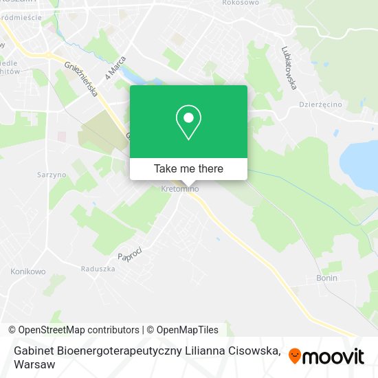 Gabinet Bioenergoterapeutyczny Lilianna Cisowska map