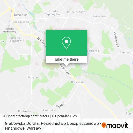 Grabowska Dorota. Pośrednictwo Ubezpieczeniowo - Finansowe map