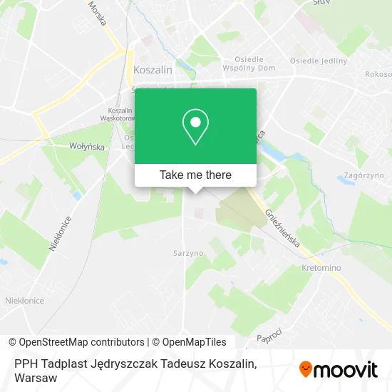 Карта PPH Tadplast Jędryszczak Tadeusz Koszalin