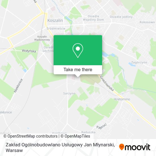 Карта Zakład Ogólnobudowlano Usługowy Jan Młynarski
