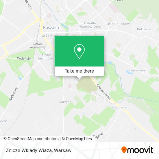 Znicze Wklady Wiaza map