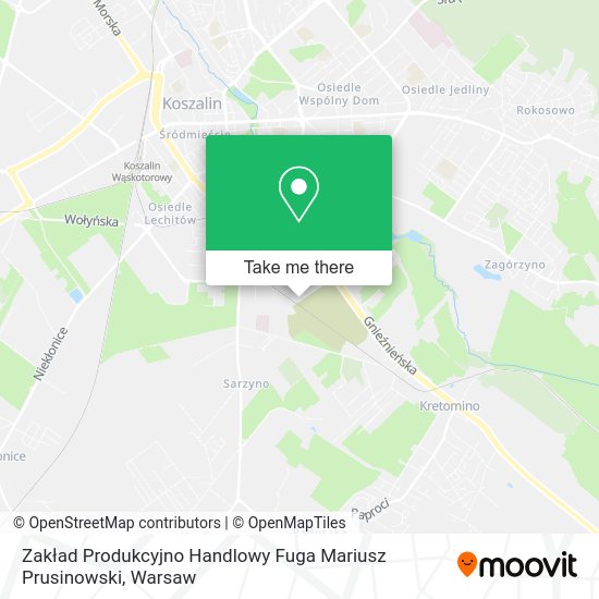 Zakład Produkcyjno Handlowy Fuga Mariusz Prusinowski map