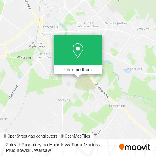 Карта Zakład Produkcyjno Handlowy Fuga Mariusz Prusinowski