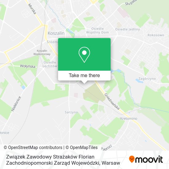 Związek Zawodowy Strażaków Florian Zachodniopomorski Zarząd Wojewódzki map