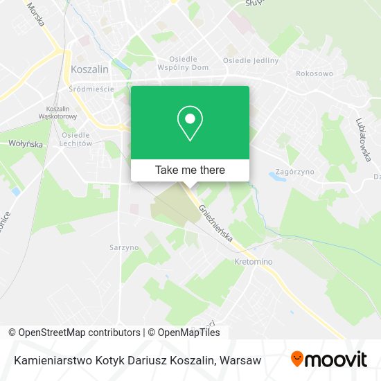 Kamieniarstwo Kotyk Dariusz Koszalin map