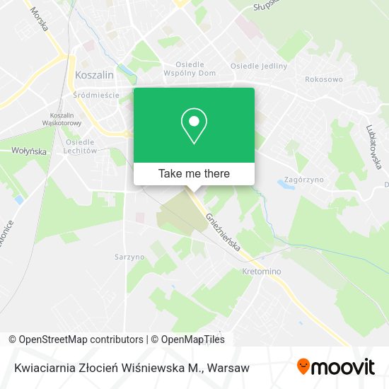 Kwiaciarnia Złocień Wiśniewska M. map