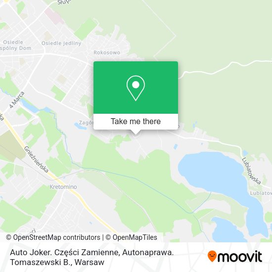 Auto Joker. Części Zamienne, Autonaprawa. Tomaszewski B. map