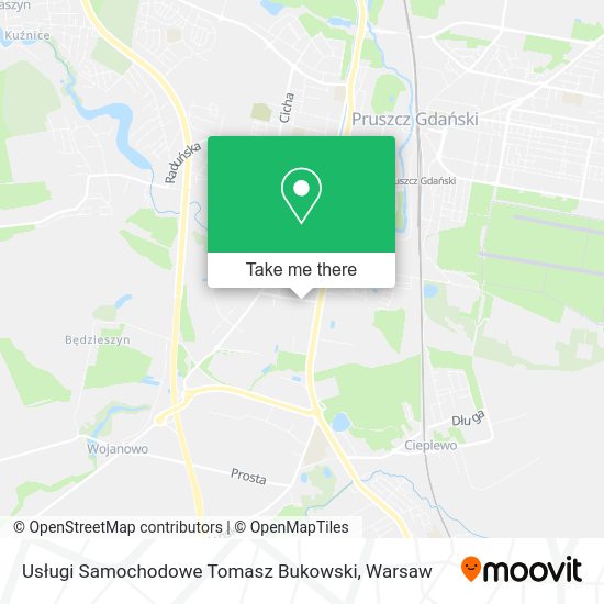 Usługi Samochodowe Tomasz Bukowski map