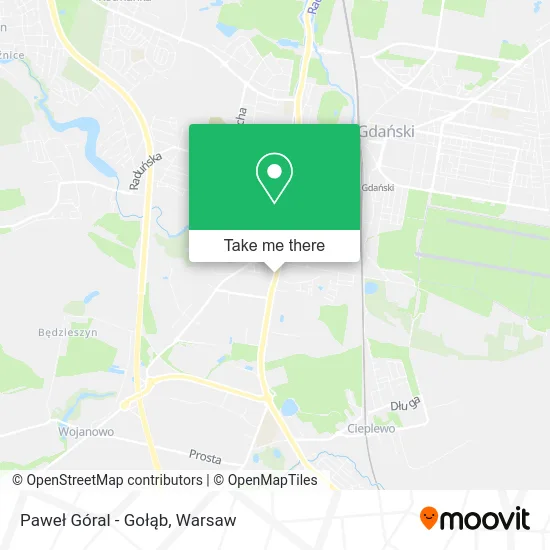 Paweł Góral - Gołąb map