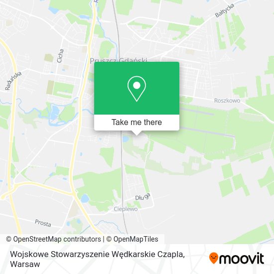 Wojskowe Stowarzyszenie Wędkarskie Czapla map