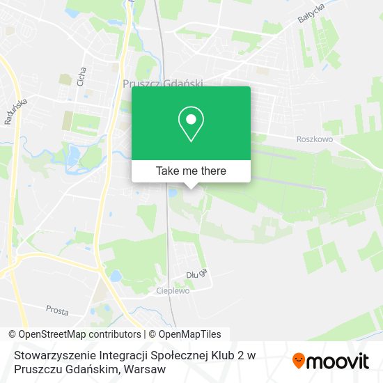 Stowarzyszenie Integracji Społecznej Klub 2 w Pruszczu Gdańskim map