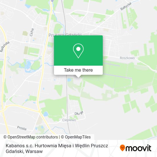 Kabanos s.c. Hurtownia Mięsa i Wędlin Pruszcz Gdański map