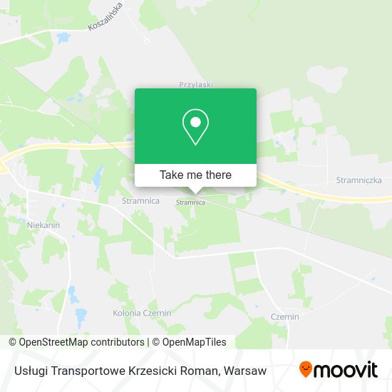 Карта Usługi Transportowe Krzesicki Roman