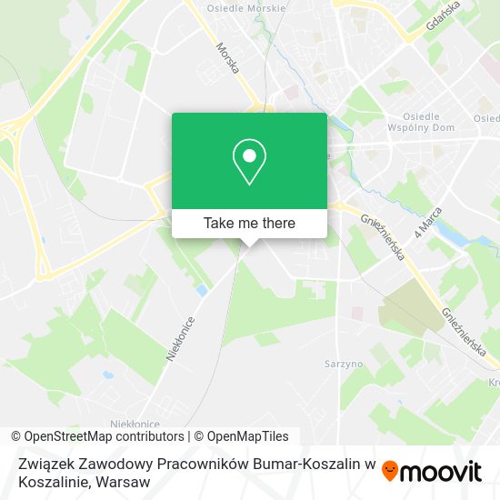 Związek Zawodowy Pracowników Bumar-Koszalin w Koszalinie map