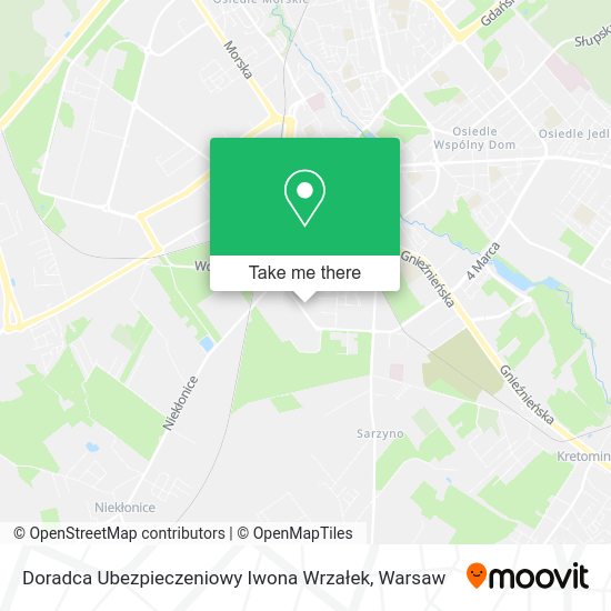 Doradca Ubezpieczeniowy Iwona Wrzałek map