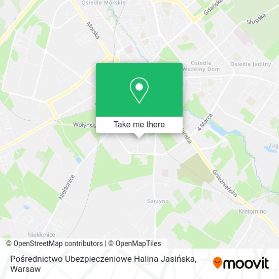 Pośrednictwo Ubezpieczeniowe Halina Jasińska map