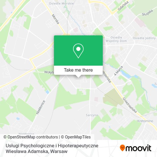 Usługi Psychologiczne i Hipoterapeutyczne Wiesława Adamska map