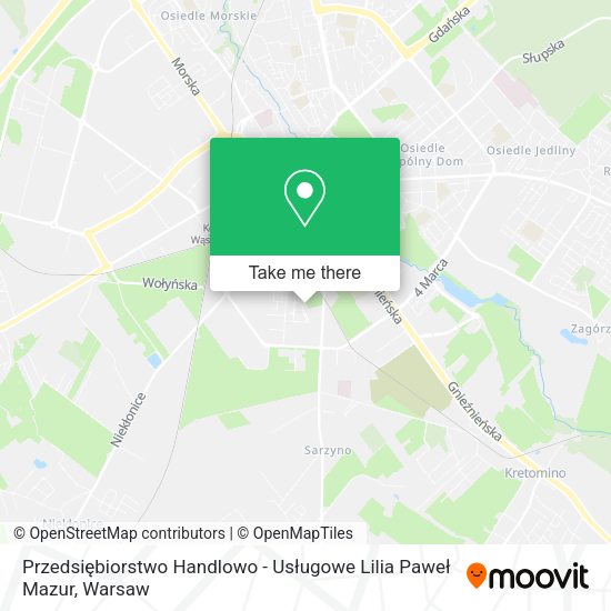 Przedsiębiorstwo Handlowo - Usługowe Lilia Paweł Mazur map