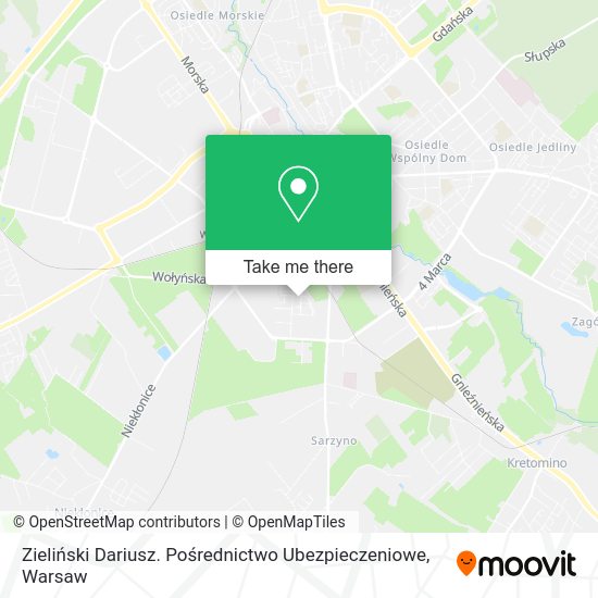 Zieliński Dariusz. Pośrednictwo Ubezpieczeniowe map