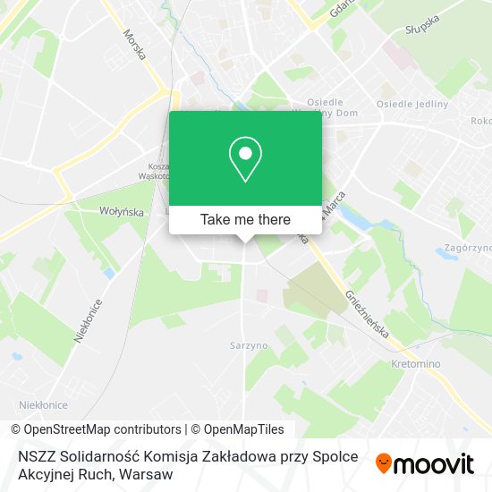 NSZZ Solidarność Komisja Zakładowa przy Spolce Akcyjnej Ruch map