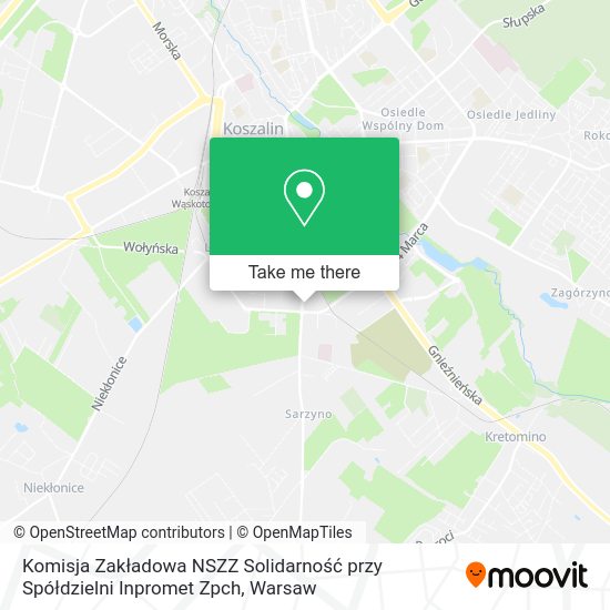 Komisja Zakładowa NSZZ Solidarność przy Spółdzielni Inpromet Zpch map