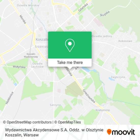 Wydawnictwa Akcydensowe S.A. Oddz. w Olsztynie Koszalin map