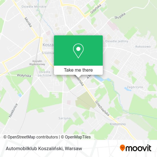 Automobilklub Koszaliński map