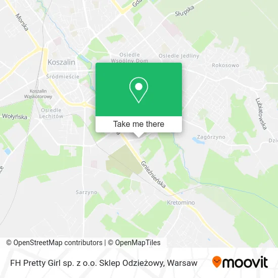 Карта FH Pretty Girl sp. z o.o. Sklep Odzieżowy