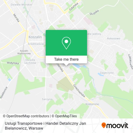 Uslugi Transportowe i Handel Detaliczny Jan Bielanowicz map