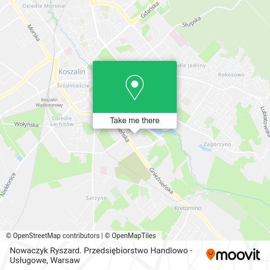 Nowaczyk Ryszard. Przedsiębiorstwo Handlowo - Usługowe map