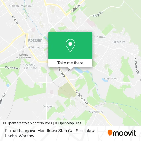 Карта Firma Uslugowo Handlowa Stan Car Stanislaw Lachs