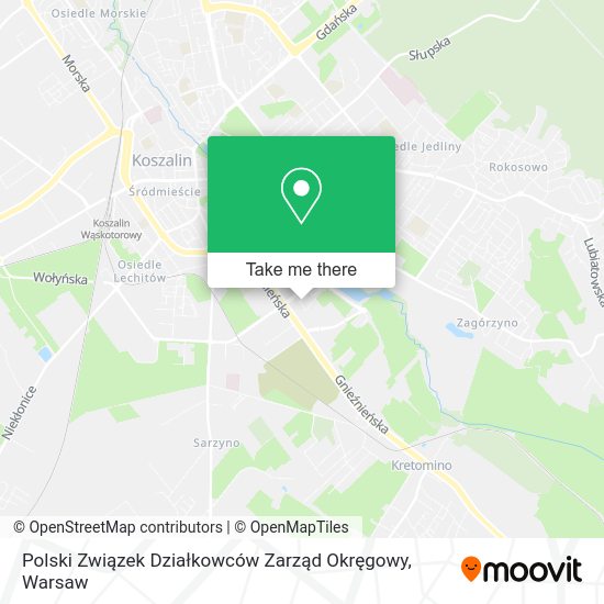 Polski Związek Działkowców Zarząd Okręgowy map