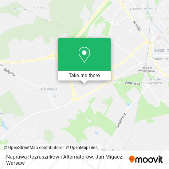 Naprawa Rozrusznków i Alternatorów. Jan Migacz map