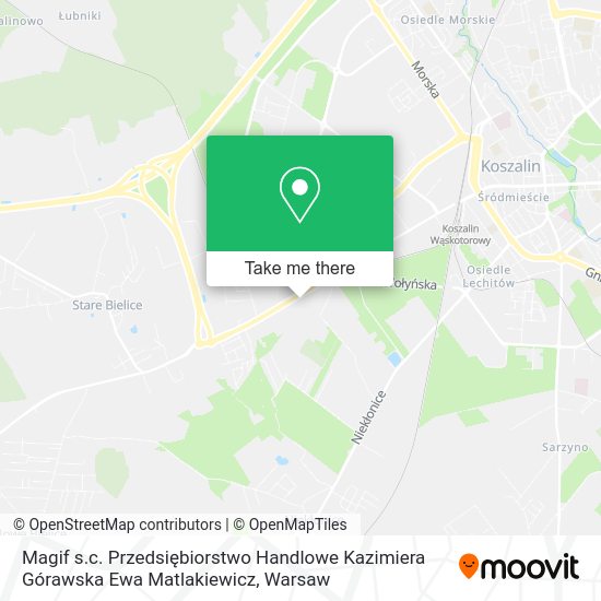 Magif s.c. Przedsiębiorstwo Handlowe Kazimiera Górawska Ewa Matlakiewicz map