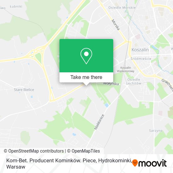 Kom-Bet. Producent Kominków. Piece, Hydrokominki map