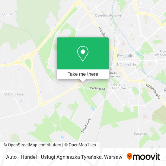 Карта Auto - Handel - Usługi Agnieszka Tyrańska