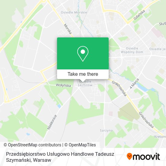 Przedsiębiorstwo Usługowo Handlowe Tadeusz Szymański map