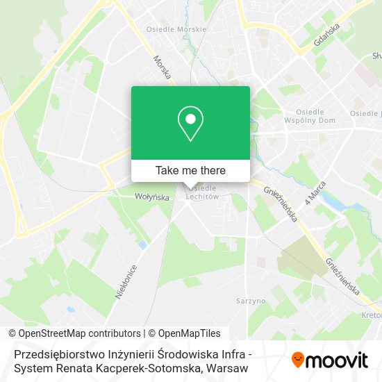 Przedsiębiorstwo Inżynierii Środowiska Infra - System Renata Kacperek-Sotomska map