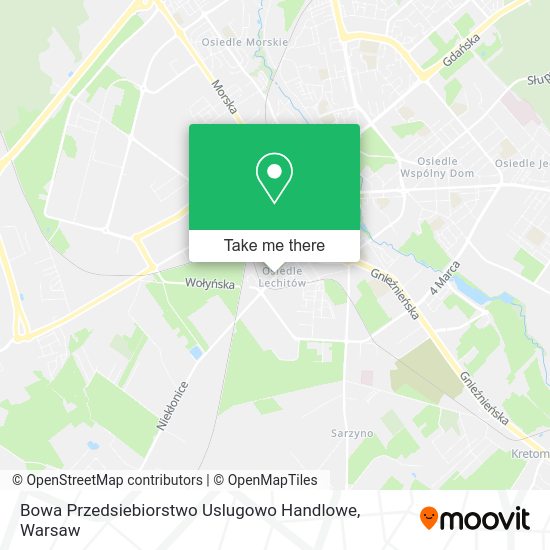 Bowa Przedsiebiorstwo Uslugowo Handlowe map