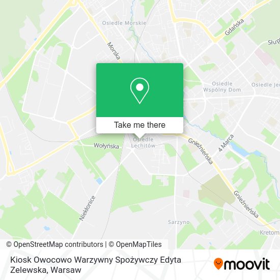 Kiosk Owocowo Warzywny Spożywczy Edyta Zelewska map